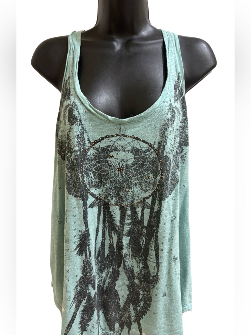 Sleeveless Mint Dreamcatcher Tank Top -